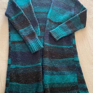Cardigan sweater blue and dark blue